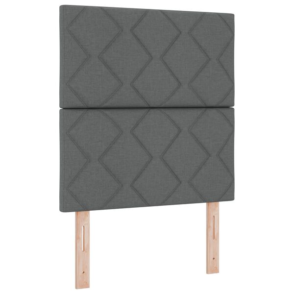 vidaXL Υφασμάτινο Κεφαλάρι Geometric Σκούρο γκρι 80 cm ύφασμα