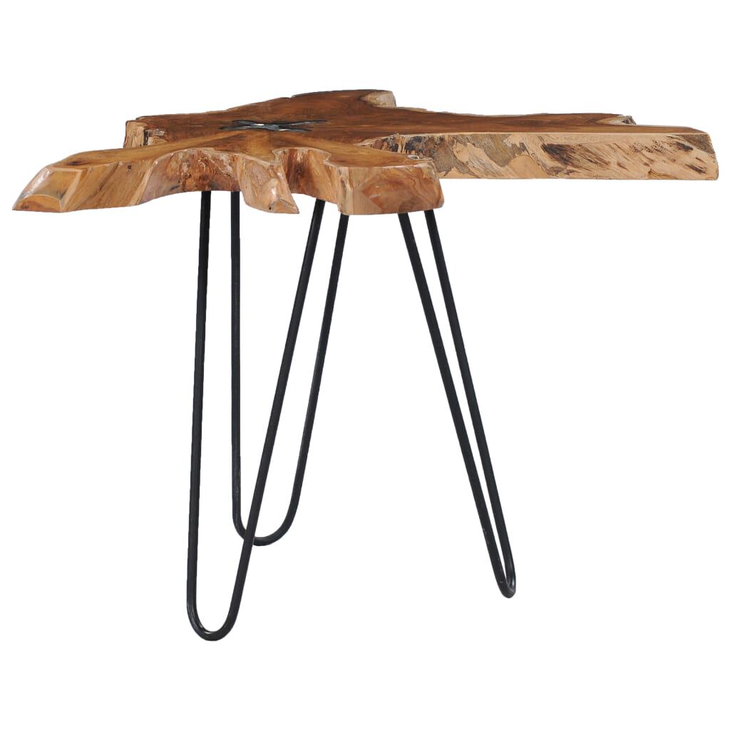 vidaXL Τραπεζάκι Σαλονιού 70x45 εκ. από Μασίφ Ξύλο Teak / Συνθ. Ρητίνη