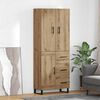 vidaXL Highboard &mu;&epsilon; &sigma;&upsilon;&rho;&tau;ά&rho;&iota; 2 pcs Artisan Oak 69,5 x 34 x 180 &epsilon;&kappa;.