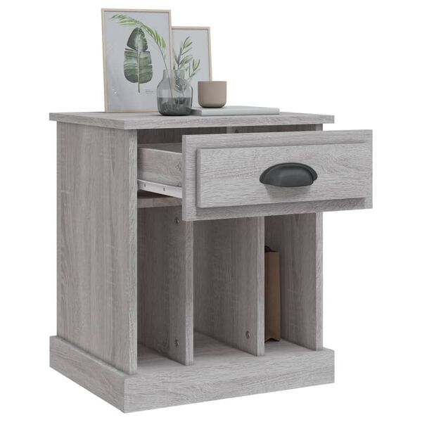 vidaXL Κομοδίνα 2 Τεμ. Γκρι Sonoma 43x36x50 εκ.