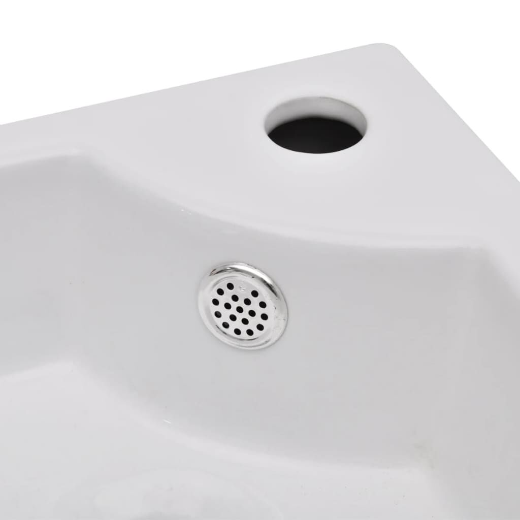 vidaXL Νιπτήρας με Οπή Υπερχείλισης Λευκός 45 x 32 x 12,5 εκ.