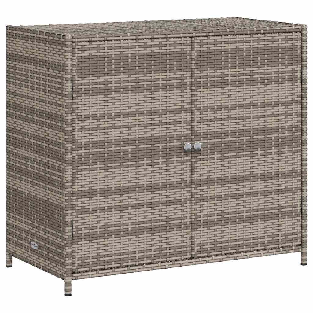 vidaXL Ντουλάπι Αποθήκευσης Κήπου Γκρι 83x45x76 εκ. από Συνθ. Ρατάν