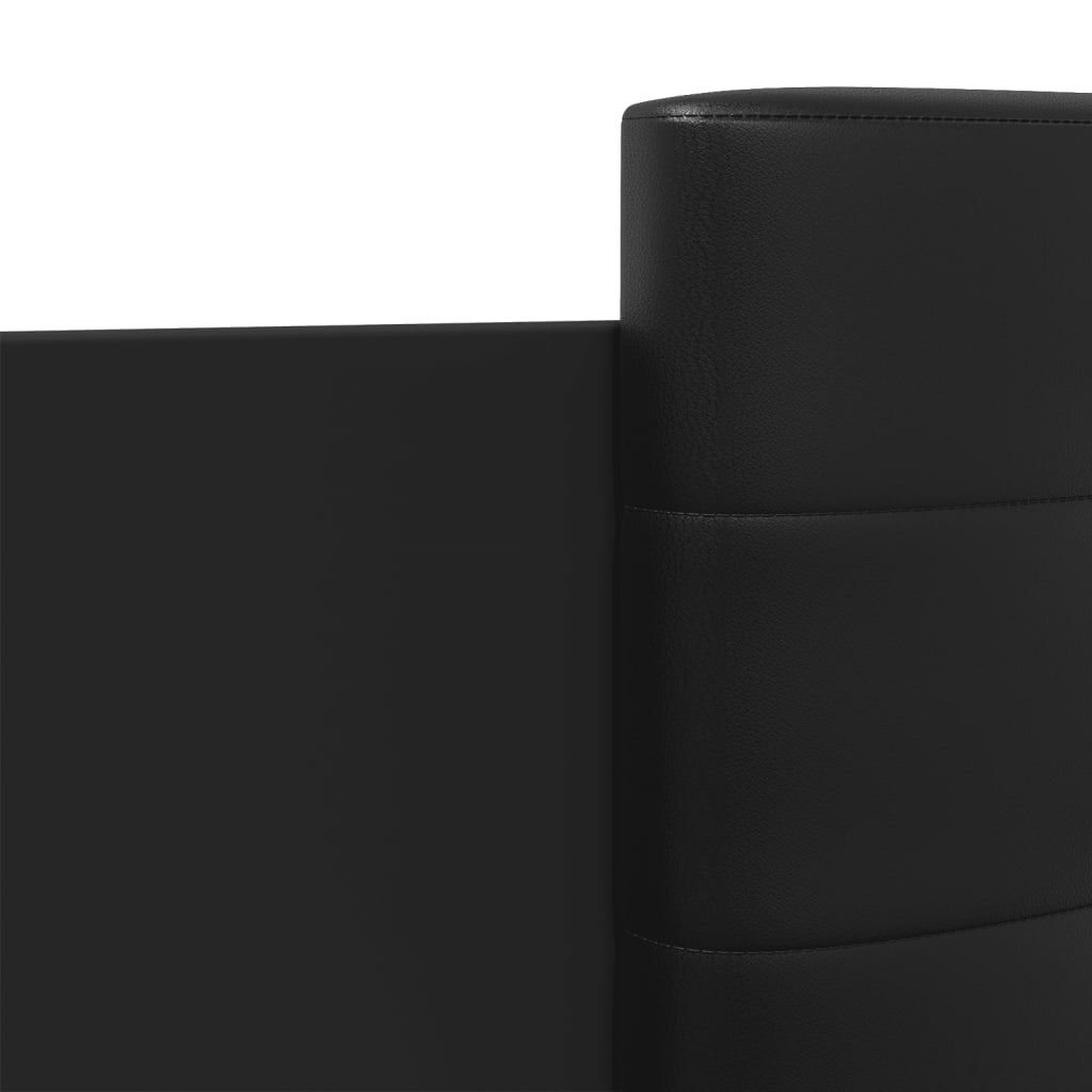 vidaXL Πλαίσιο Κρεβατιού με Κεφαλάρι Μαύρο120x200εκ.Επεξεργασμένο Ξύλο