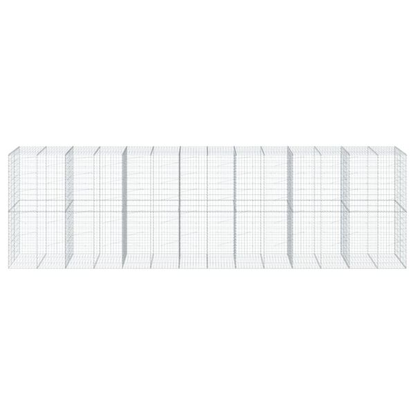 vidaXL Συρματοκιβώτιο με Κάλυμμα 700x100x200εκ από Γαλβανισμένο Χάλυβα