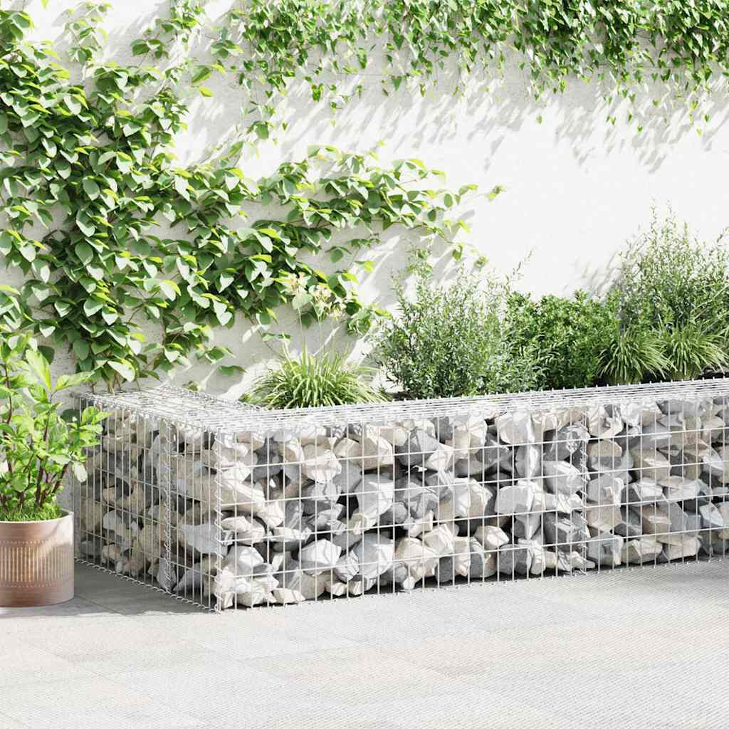 vidaXL Συρματοκιβώτιο Τοίχος 300x50x50 εκ. Γαλβαν.Χάλυβας + Καλύμματα