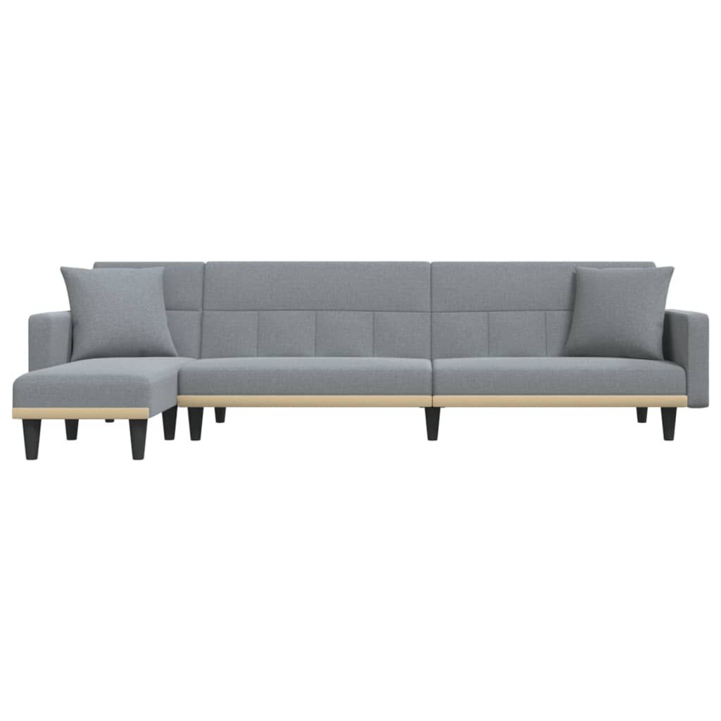 vidaXL Καναπές Κρεβάτι Γωνιακός Αν. Γκρι 275x140x70 εκ. Υφασμάτινος