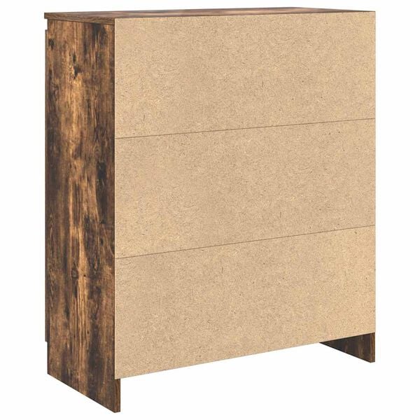 vidaXL Συρταριέρα με Συρτάρια Καπνιστή Δρυς 71x35x84 εκ. Επεξ. Ξύλο