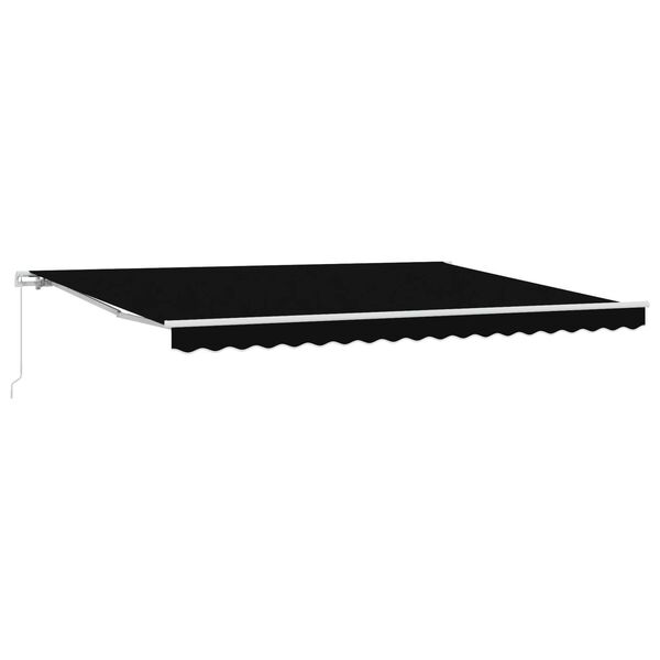 vidaXL Χειροκίνητη Ανασυρόμενη Τέντα Μαύρη 450x300 cm