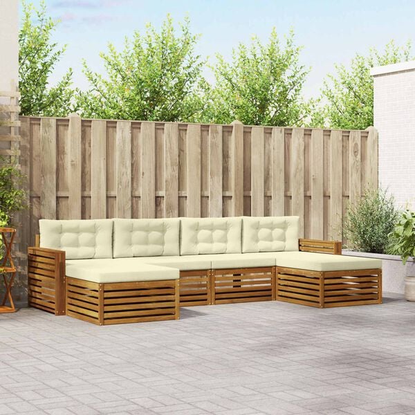 vidaXL &Sigma;&epsilon;&tau; &Kappa;&alpha;&nu;&alpha;&pi;έ 6 pcs &Phi;&upsilon;&sigma;&iota;&kappa;ό &kappa;&alpha;&iota; &Kappa;&rho;έ&mu;&alpha; &Sigma;&tau;&epsilon;&rho;&epsilon;ό &Xi;ύ&lambda;&omicron; &Alpha;&kappa;&alpha;&kappa;ί&alpha;&sigmaf;