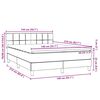 vidaXL Κρεβάτι Boxspring με Στρώμα & LED Σκούρο Γκρι 140x210 εκ. Βελούδινο
