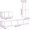 vidaXL Σετ επίπλου τηλεόρασης 4 pcs Μαύρη δρυς 200 x 30 x 30 cm