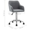 vidaXL Καρέκλες Τραπεζαρίας Περιστρεφόμενες 2 τεμ Αν. Γκρι Υφασμάτινες