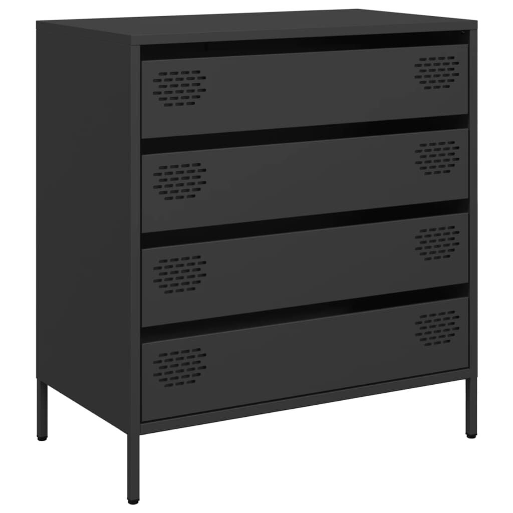 vidaXL Ντουλάπι Μαύρο 68x39x73,5 εκ. από Χάλυβα Ψυχρής Έλασης
