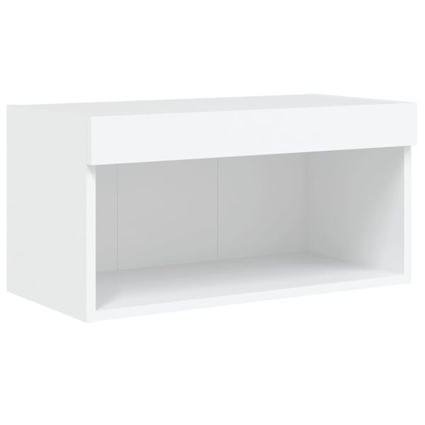vidaXL Έπιπλο Τηλεόρασης με LED Λευκό 60 x 30 x 30 εκ.