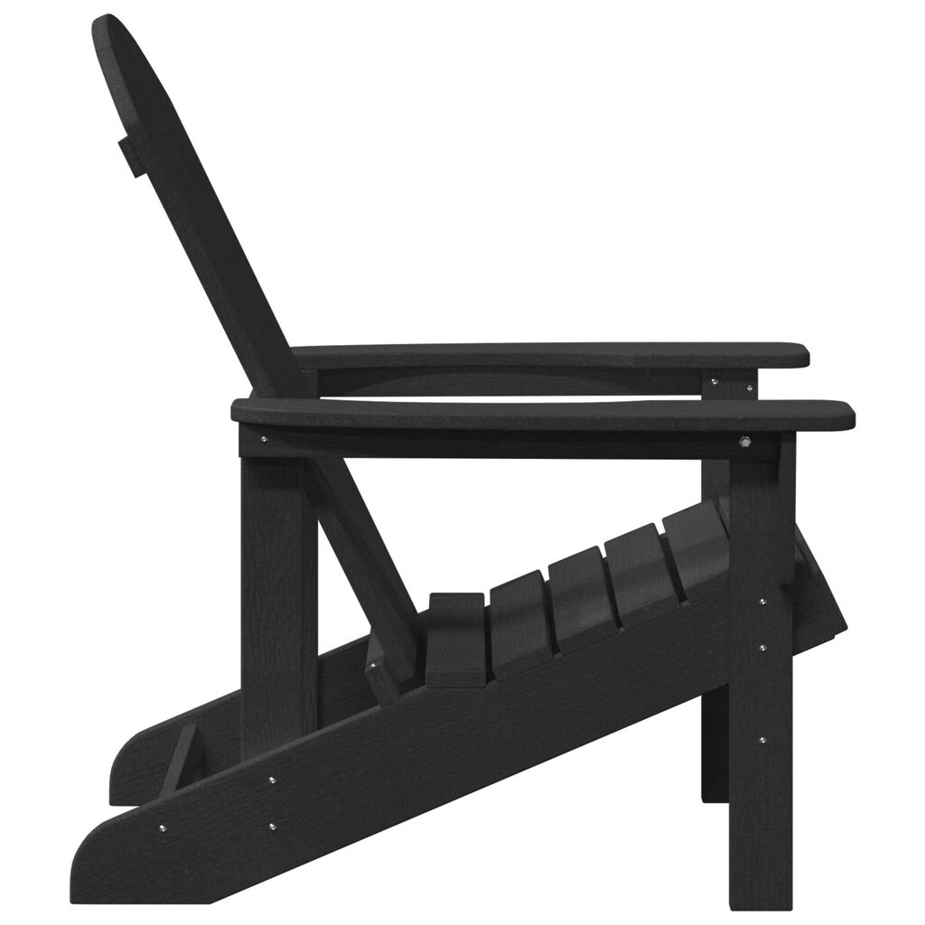 vidaXL Καρέκλα Adirondack Μαύρη 74x82x91 εκ. HDPE