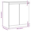 vidaXL Βοηθητικό Ντουλάπι Γκρι 60 x 36 x 65 εκ. από Μασίφ Ξύλο Πεύκου