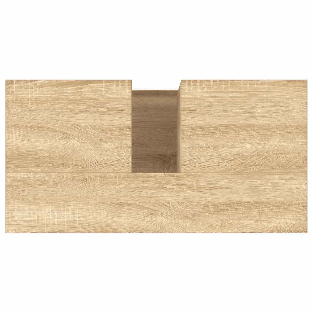 vidaXL Ντουλάπι Μπάνιου Sonoma Δρυς 65x33x60 εκ. Επεξεργασμένο Ξύλο