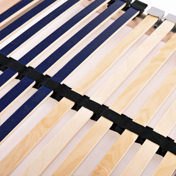 vidaXL Τελάρο Κρεβατιού με 42 Σανίδες & 7 Ζώνες 80 x 200 εκ.