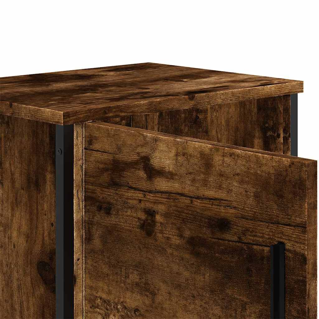 vidaXL Κομοδίνο Καπνιστή Δρυς 40 x 30 x 40 εκ. από Επεξεργασμένο Ξύλο