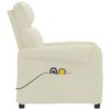 vidaXL Πολυθρόνα Μασάζ Ηλεκτρική Κρεμ από Συνθετικό Δέρμα