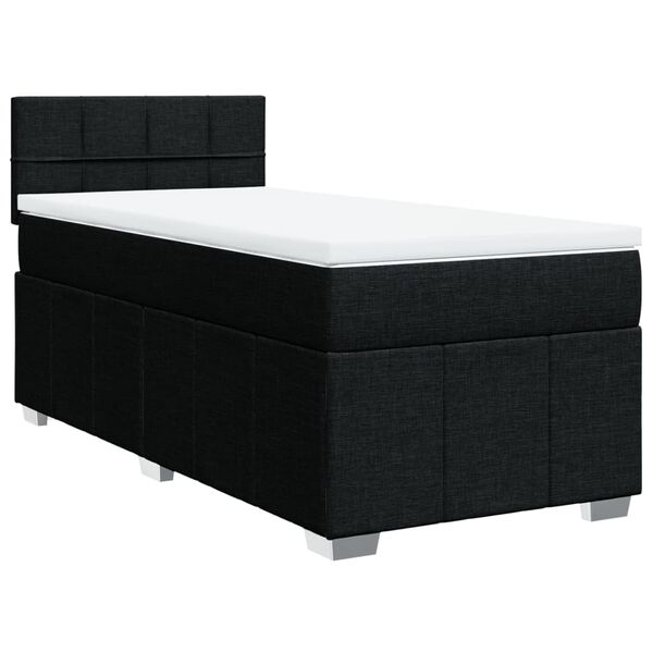 vidaXL &Kappa;&rho;&epsilon;&beta;ά&tau;&iota; Boxspring &mu;&epsilon; &Sigma;&tau;&rho;ώ&mu;&alpha; &Mu;&alpha;ύ&rho;&omicron; 100 x 200 &epsilon;&kappa;. &Upsilon;&phi;&alpha;&sigma;&mu;ά&tau;&iota;&nu;&omicron;