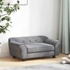 vidaXL Καναπές - Κρεβάτι Σκύλου Γκρι 72 x 45 x 30 εκ. Βελουτέ