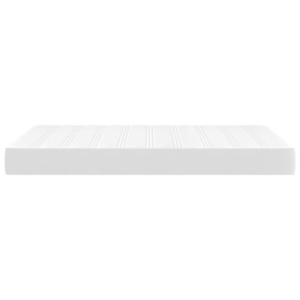 vidaXL Στρώμα με Pocket Springs Λευκό 120x200x20 εκ. Συνθετικό Δέρμα