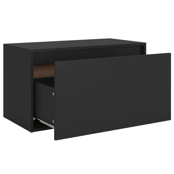 vidaXL Έπιπλο Χολ / Εισόδου Μαύρο 80 x 40 x 45 εκ. από Επεξ. Ξύλο