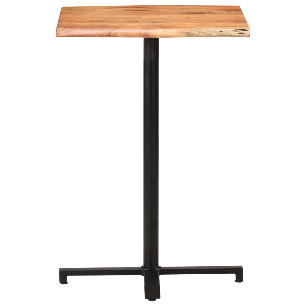vidaXL Τραπέζι Μπαρ Live Edge 60 x 60 x 110 εκ. από Μασίφ Ξύλο Ακακίας