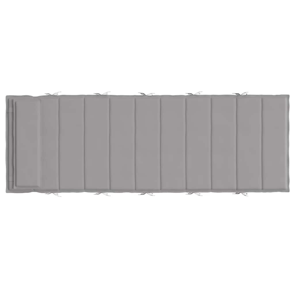 vidaXL Μαξιλάρι Ξαπλώστρας Γκρι 180x60x4 εκ. από Ύφασμα Oxford