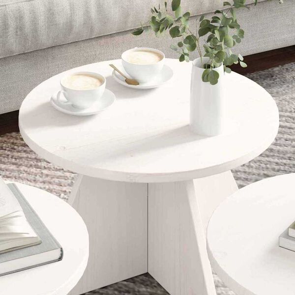 vidaXL Τραπεζάκι σαλονιού 3 pcs Λευκό 49 x 49 x 30 εκ.