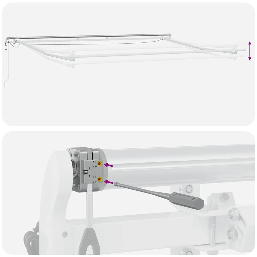 vidaXL Τέντα Πτυσσόμενη Αυτόματη με LED Καφέ 400x300 εκ.
