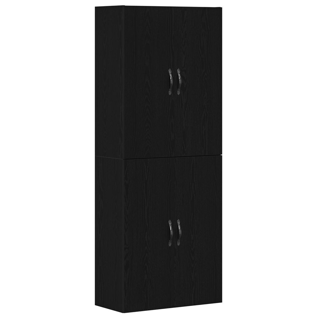 vidaXL Ντουλάπες 2 τμχ Μαύρος Δρυς 69,5x34x180 εκ Επεξεργασμένο ξύλο