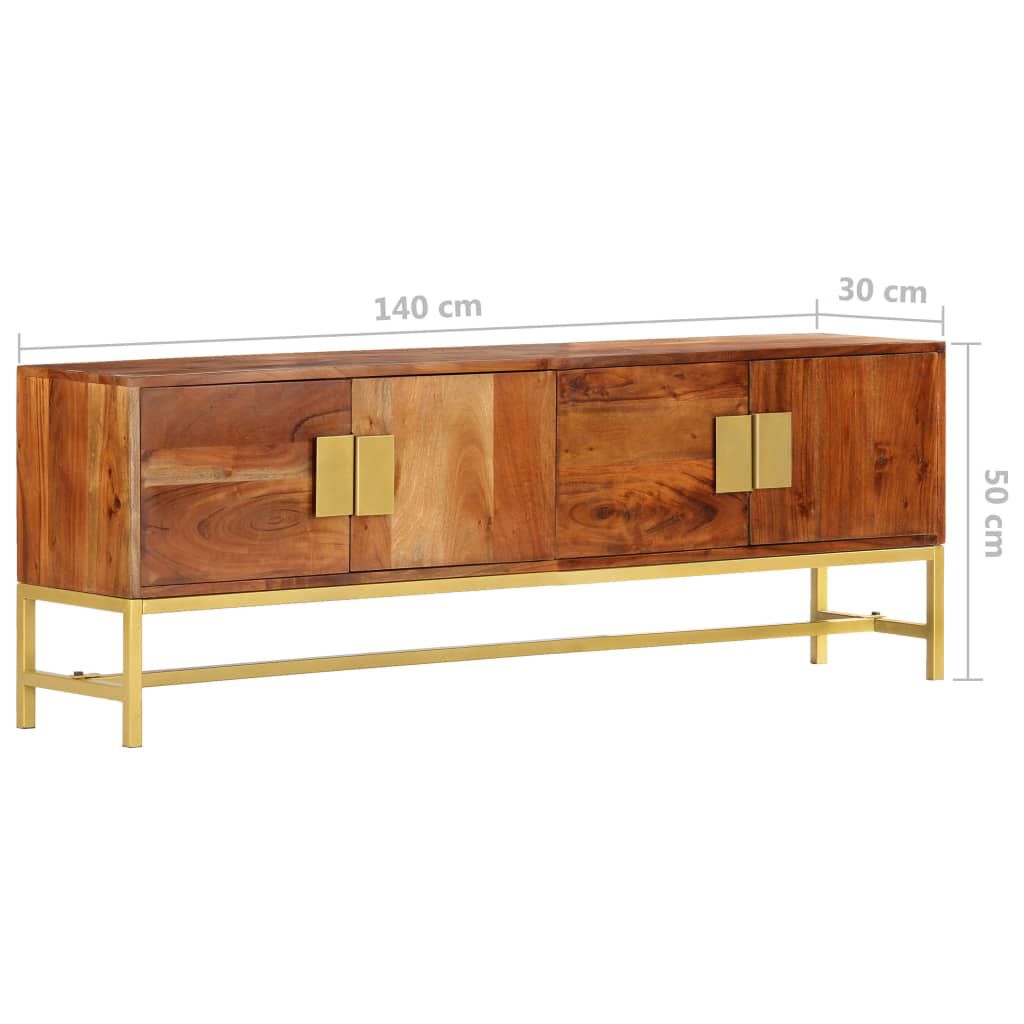 vidaXL Έπιπλο Τηλεόρασης 140 x 30 x 50 εκ. από Μασίφ Ξύλο Ακακίας