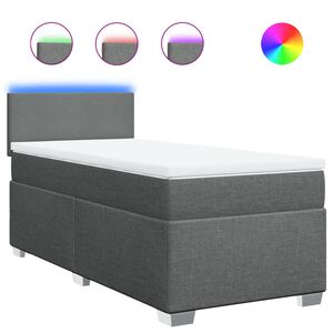 vidaXL &Kappa;&rho;&epsilon;&beta;ά&tau;&iota; Boxspring &mu;&epsilon; &Sigma;&tau;&rho;ώ&mu;&alpha; &Sigma;&kappa;&omicron;ύ&rho;&omicron; &Gamma;&kappa;&rho;&iota; 90x190 &epsilon;&kappa;. &Upsilon;&phi;&alpha;&sigma;&mu;ά&tau;&iota;&nu;&omicron;