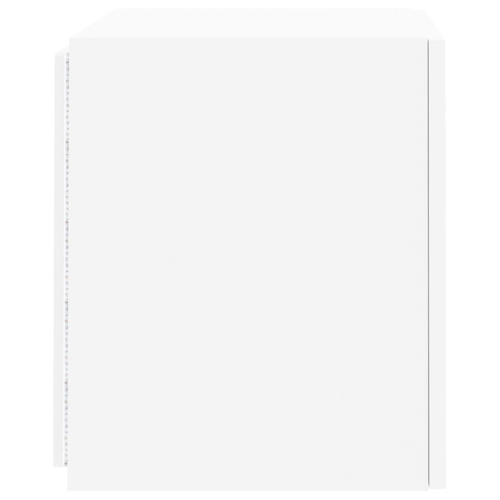 vidaXL Έπιπλο Τοίχου Τηλεόρασης με LED Λευκό 40,5x35x40 εκ.