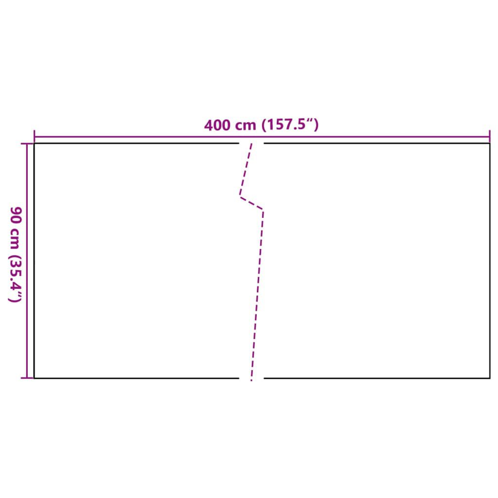 vidaXL Διαχωριστικό Βεράντας Μαύρο 400 x 90 εκ. από Συνθετικό Ρατάν