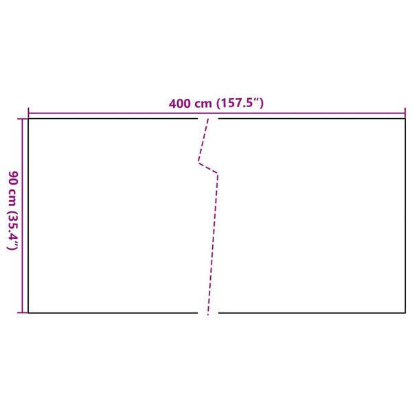 vidaXL Διαχωριστικό Βεράντας Μαύρο 400 x 90 εκ. από Συνθετικό Ρατάν