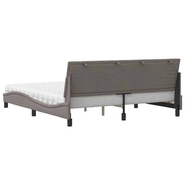vidaXL Κρεβάτι Taupe 180x200 εκ. Υφασμάτινο