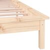 vidaXL Πλαίσιο Κρεβατιού με LED 140 x 200 εκ. από Μασίφ Ξύλο