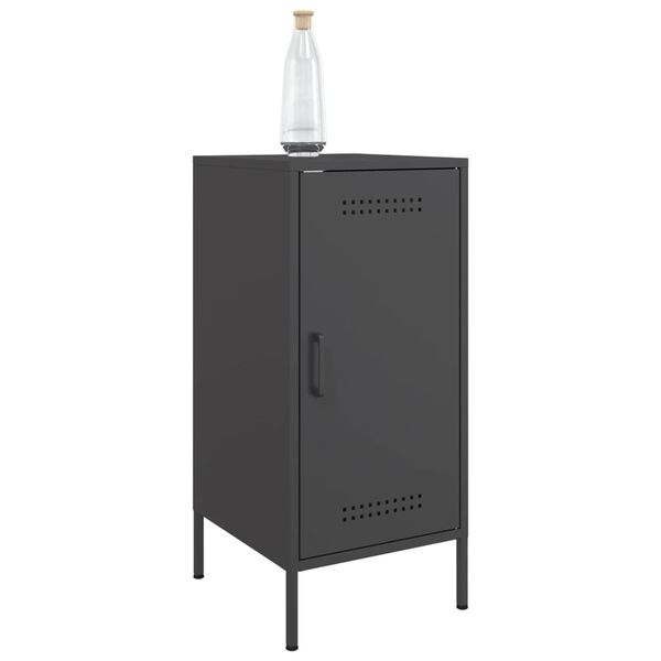 vidaXL Ντουλάπια 2 τεμ. Μαύρα 36x39x79 εκ. από Χάλυβα