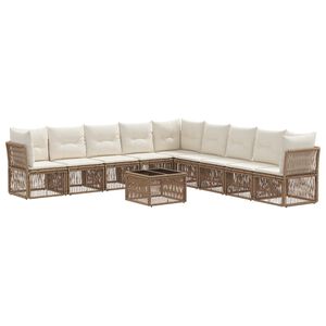vidaXL &Sigma;&epsilon;&tau; &Kappa;&alpha;&nu;&alpha;&pi;έ &Kappa;ή&pi;&omicron;&upsilon; 10 pcs &Mu;&pi;&epsilon;&zeta; &sigma;&upsilon;&nu;&theta;&epsilon;&tau;&iota;&kappa;ό &rho;&alpha;&tau;ά&nu;