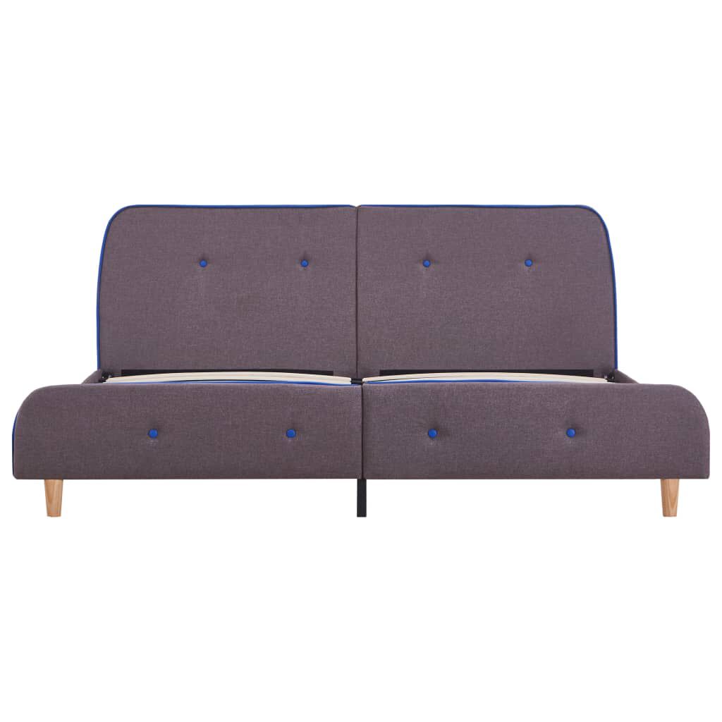 vidaXL Σκελετός Κρεβατιού Χωρίς Στρώμα Taupe 150x200 εκ. Υφασμάτινο