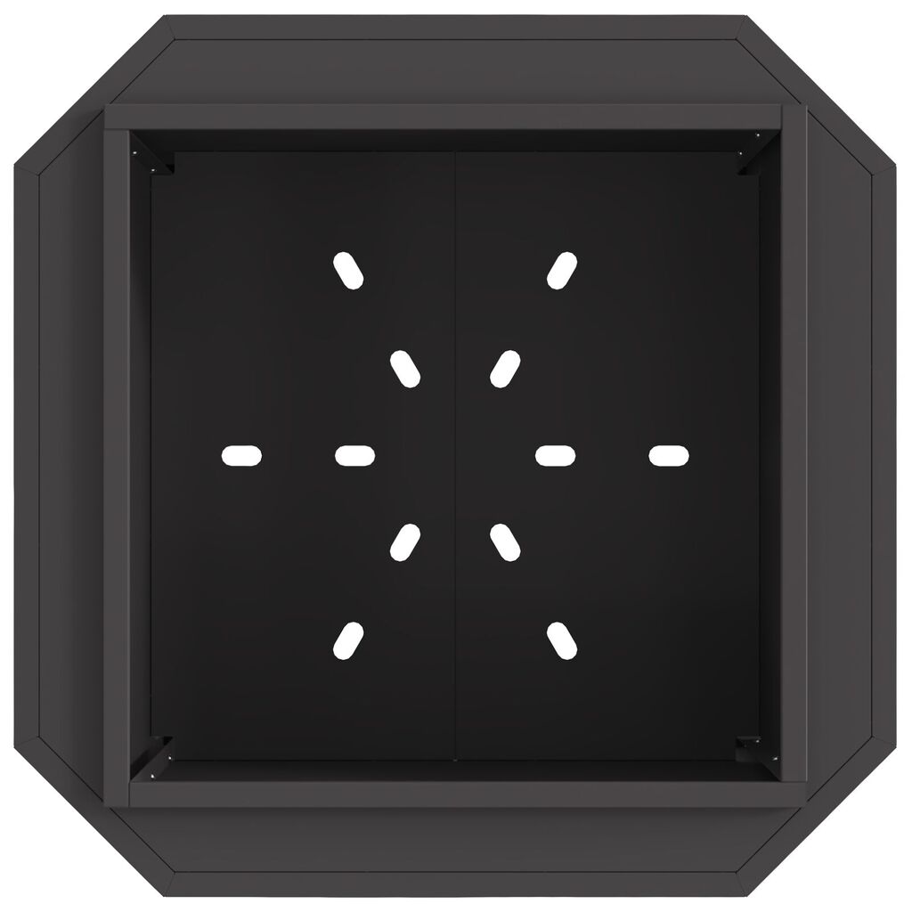 vidaXL Καπνιστός Εστία Μαύρη 58x58x51 εκ Ατσάλι