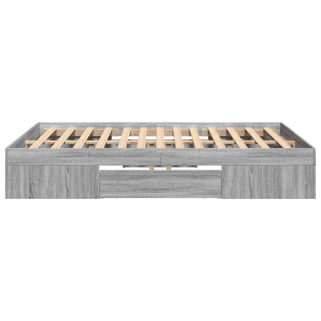 vidaXL Πλαίσιο Κρεβατιού Γκρι Sonoma 120x200 εκ. Επεξεργασμένο Ξύλο