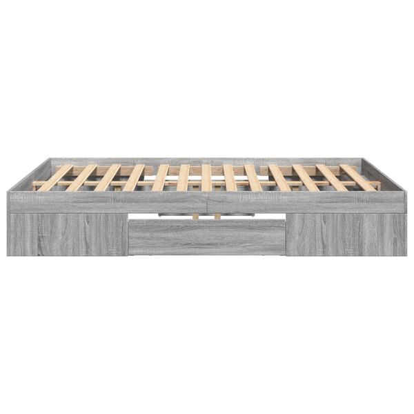 vidaXL Πλαίσιο Κρεβατιού Γκρι Sonoma 120x200 εκ. Επεξεργασμένο Ξύλο