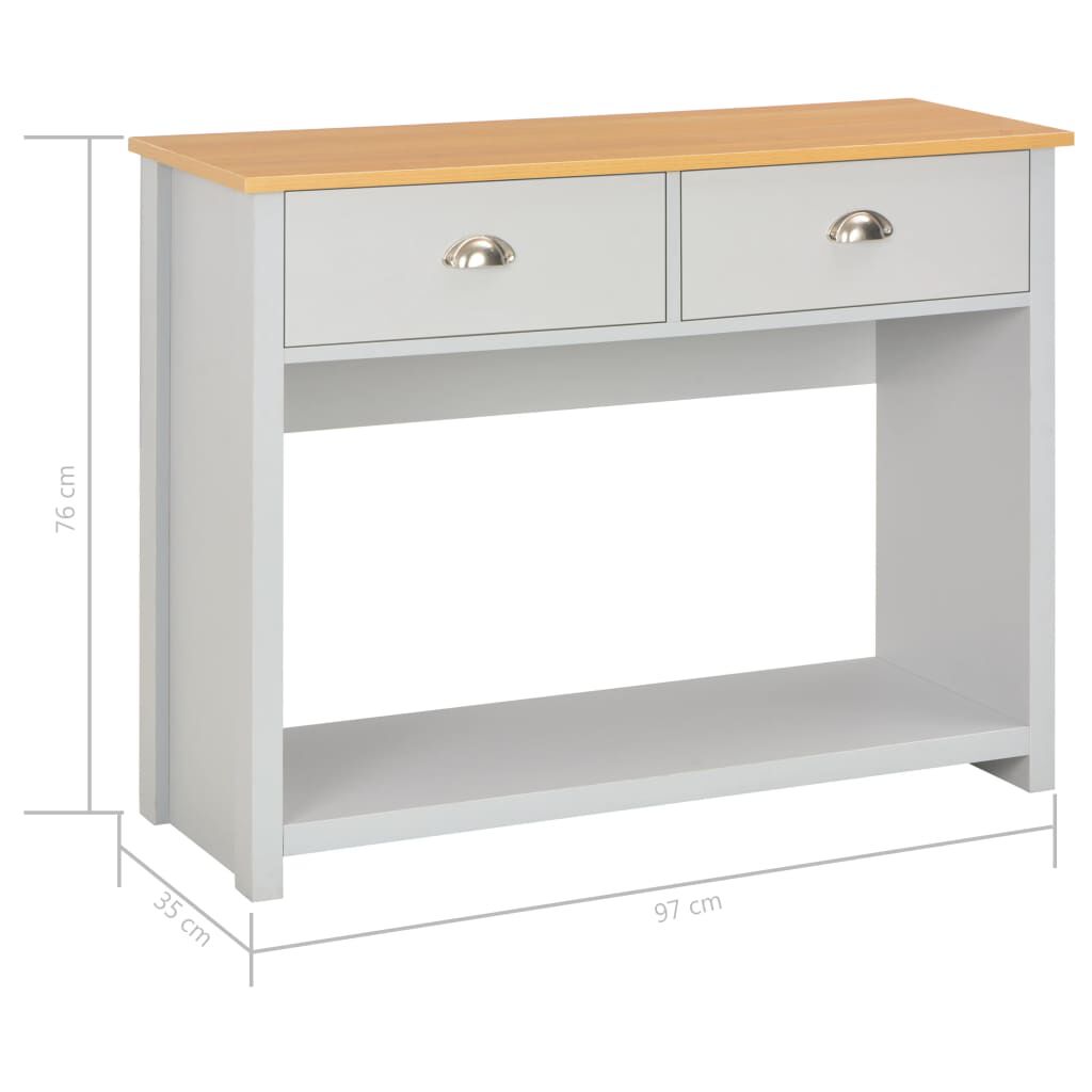 vidaXL Τραπέζι Κονσόλα Γκρι 97 x 35 x 76 εκ.