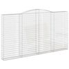 vidaXL Συρματοκιβώτια Τοξωτά 3 τεμ. 400x30x220/240 εκ. Γαλβαν. Ατσάλι
