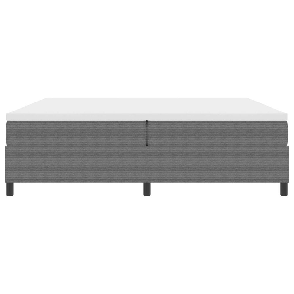 vidaXL Κρεβάτι Box Spring με Στρώμα σε Ανοιχτό Γκρι, 200 x 200 cm, Ύφασμα Κορδούρας