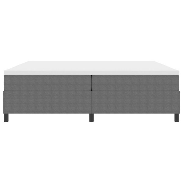 vidaXL Κρεβάτι Box Spring με Στρώμα σε Ανοιχτό Γκρι, 200 x 200 cm, Ύφασμα Κορδούρας